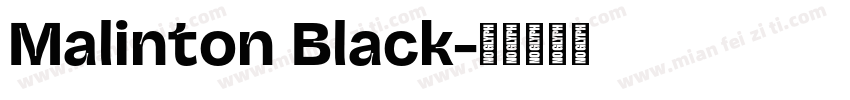 Malinton Black字体转换